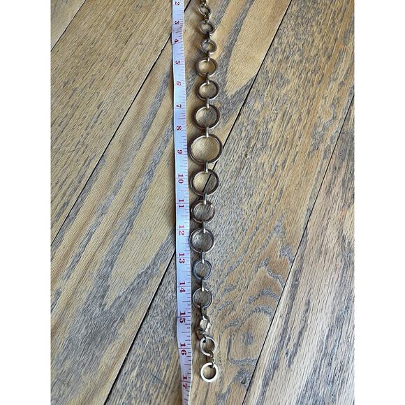 VTG Ralph Lauren RLL Necklace 2 Tone Silver/Gold-tone 16" Large Link O Ring 64g - Picture 7 of 12